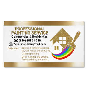 Maler-Service-Profi-Gold-Hausmaler Magnetische Visitenkarte