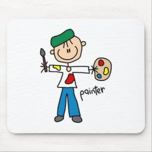Maler-Strichmännchen-Mauspad Mousepad