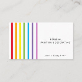 Maler und Dekorator Farbenfrohe Regenbogenstreifen Visitenkarte