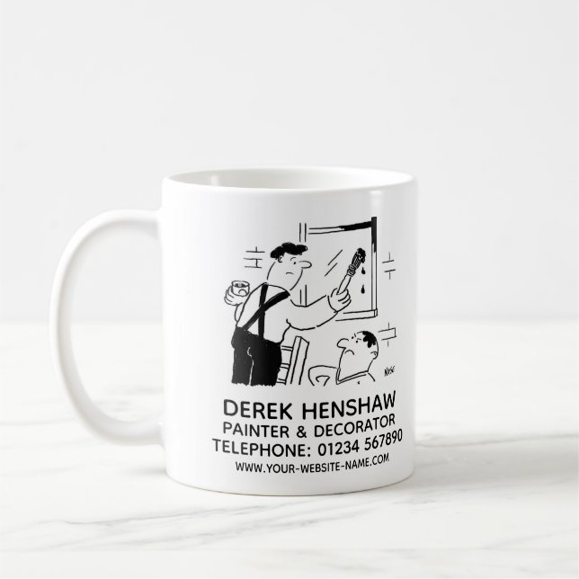 Maler und Dekorator Kaffeemaschine Tasse (Links)