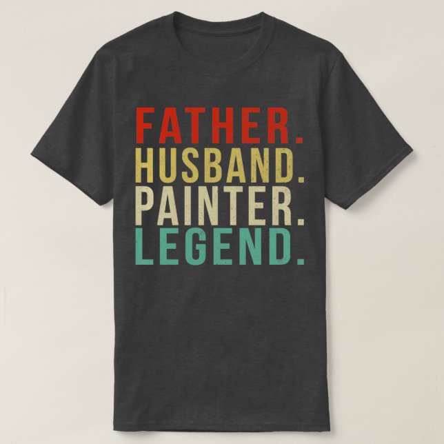 Maler Vater Vintag Vater T-Shirt (Design vorne)