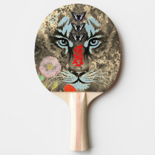 MALERE TTIGER MIT SCHALTFLÄCHEN - KUSTOM-INITIAL TISCHTENNIS SCHLÄGER