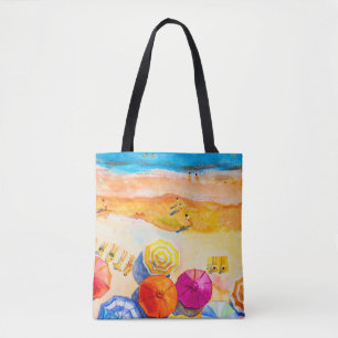 Malerei Aquarell Seacape Top Ansicht farbig von Tasche