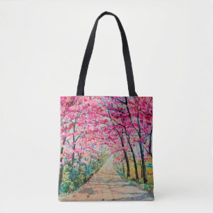 Malerei Aquarelllandschaft Rosa Farbe Tunne Tasche