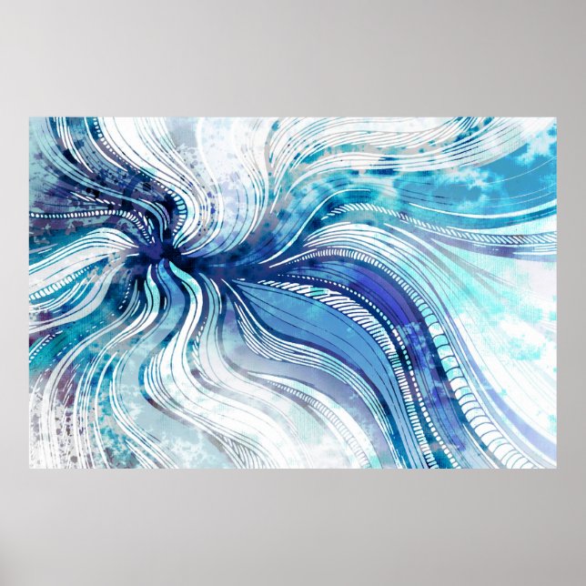 Malerei auf Aquarell Spritzer Texture Poster (Vorne)