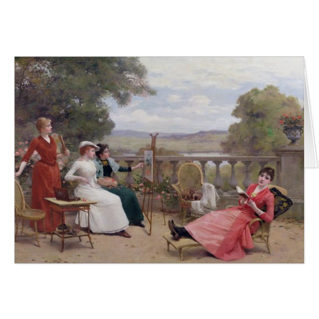 Malerei auf der Terrasse (Vorderseite (Horizontal))