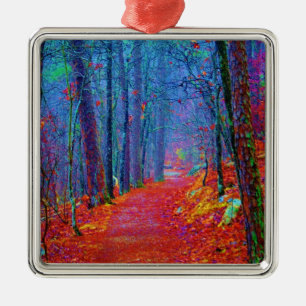 Malerei aus Schwarzwald Silbernes Ornament