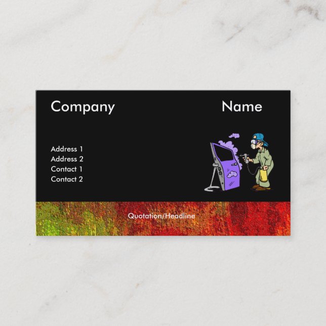 Malerei-Autos mit Grenze Visitenkarte (Vorderseite)