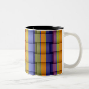 Malerei bunten Streifen Art Grafik Design Zweifarbige Tasse