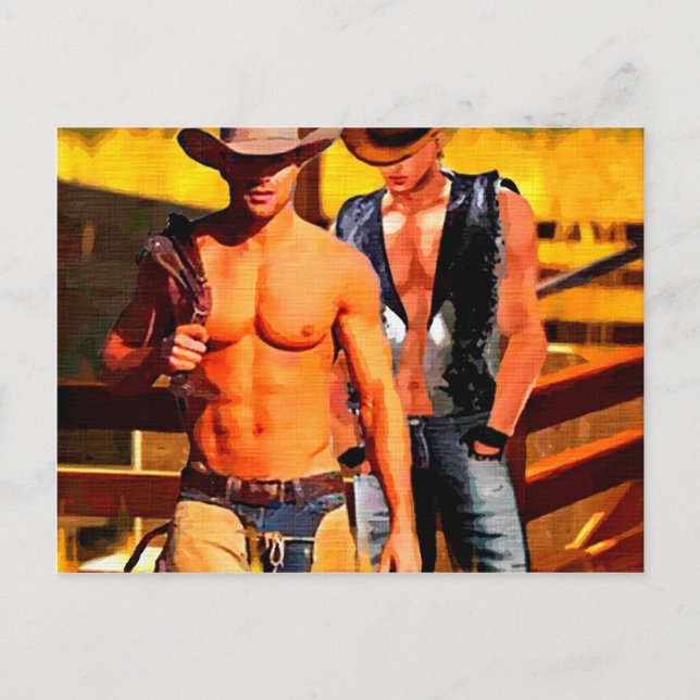Malerei: Cowboy Corral Postkarte (Vorderseite)