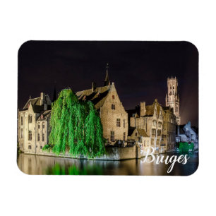 Malerei der Brügger Altstadt und des Belfry-Turms Magnet