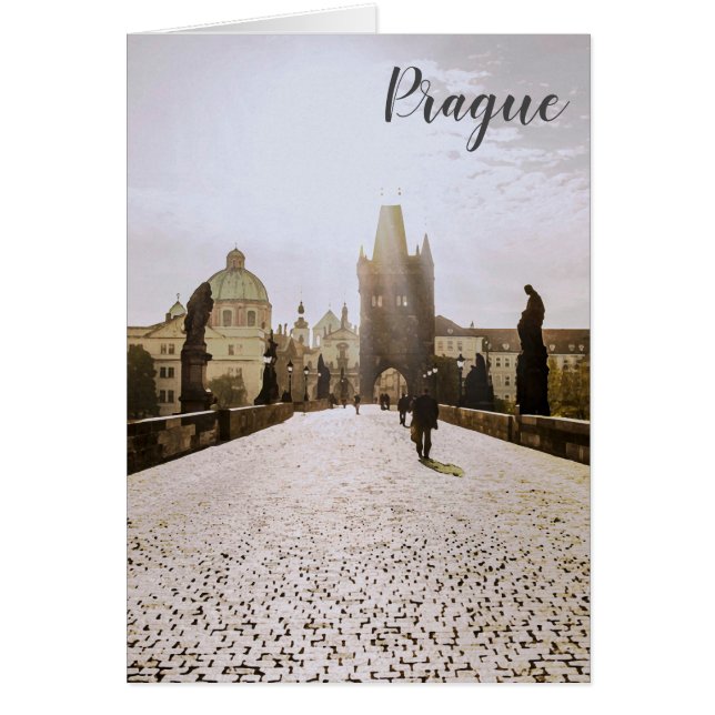 Malerei der Karlsbrücke in Prag bei Sonnenaufgang (Vorne)