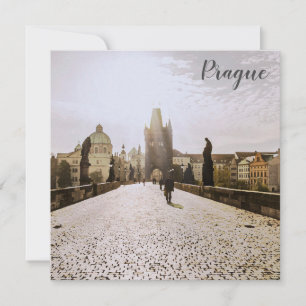 Malerei der Karlsbrücke in Prag bei Sonnenaufgang