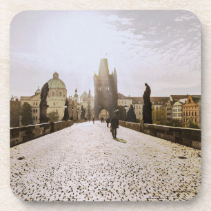 Malerei der Karlsbrücke in Prag bei Sonnenaufgang Getränkeuntersetzer