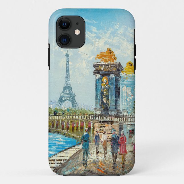 Malerei der Paris-Eiffelturm-Szene Case-Mate iPhone Hülle (Rückseite)