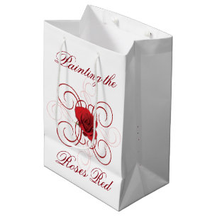 Malerei der Rose Rot 4 Mittlere Geschenktüte