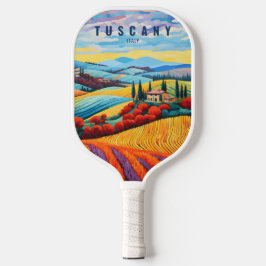Malerei der Toskana bei Sonnenuntergang | Italien  Pickleball Schläger