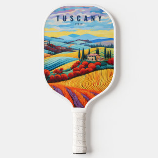 Malerei der Toskana bei Sonnenuntergang | Italien Pickleball Schläger