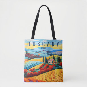 Malerei der Toskana bei Sonnenuntergang Italien Tasche
