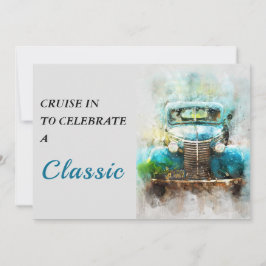 Malerei des alten Lkw Geburtstags Einladung