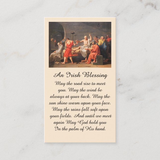 Malerei des antiken Beileids Prayer Card Visitenkarte (Vorderseite)