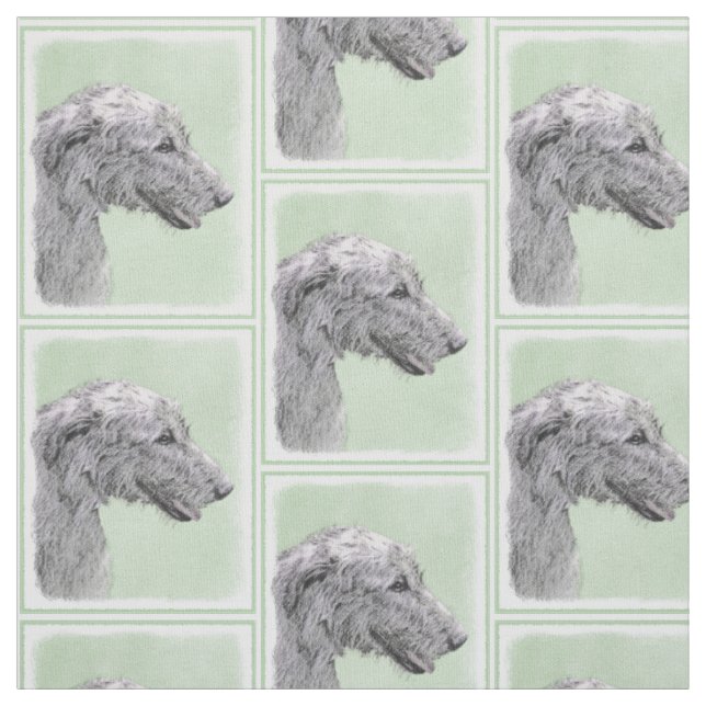 Malerei des irischen Wolfhound-2 - niedliche Stoff (Muster)