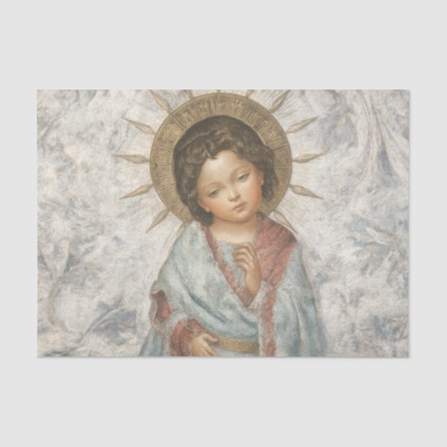 Malerei des jungen Erretters Jesus Seidenpapier (Vorderseite)