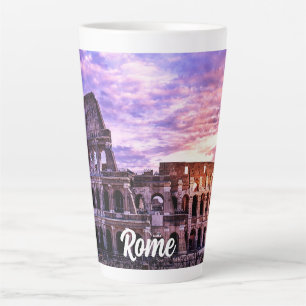 Malerei des Kolosseums in Rom bei Sonnenuntergang Milchtasse