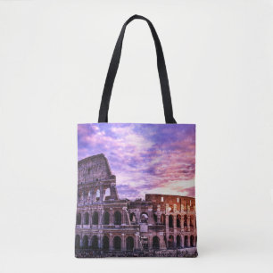 Malerei des Kolosseums in Rom bei Sonnenuntergang Tasche