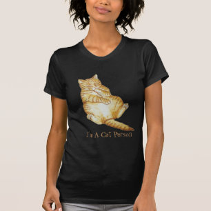 Malerei des niedlichen Katzenschlafingginger-Kätzc T-Shirt