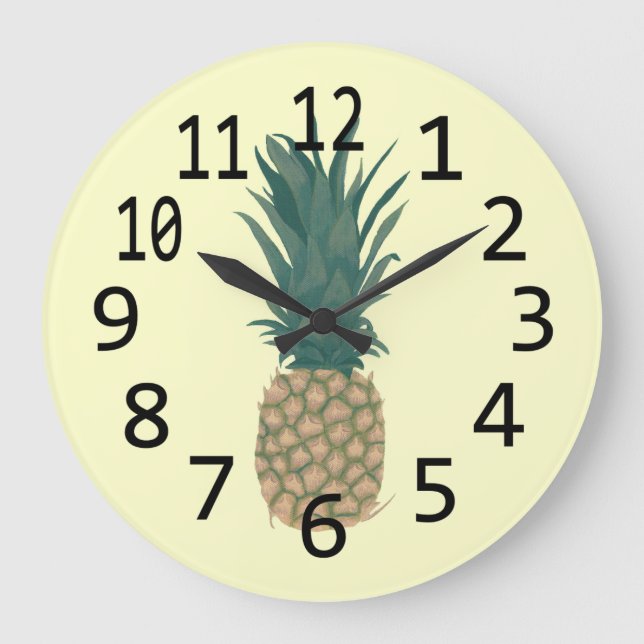 Malerei eine der frischen Ananas-Wanduhren Große Wanduhr (Vorderseite)
