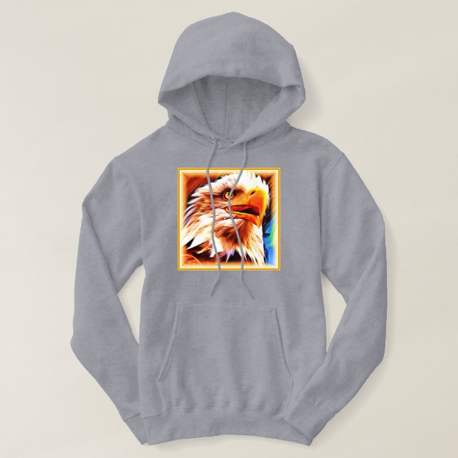 Malerei eines Atemberaubenden Adlergesichts. Jetzt Hoodie (Design vorne)