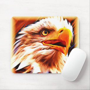 Malerei eines Atemberaubenden Adlergesichts. Jetzt Mousepad
