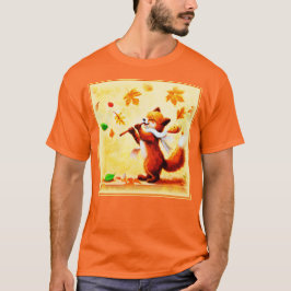 Malerei eines glücklichen singenden Rotfuchs. Jetz T-Shirt