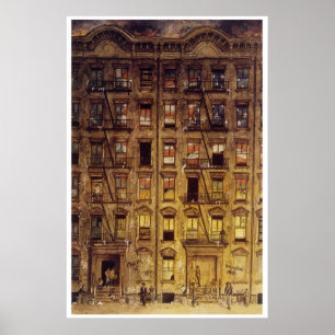 Malerei eines Harlem-Mietblocks Poster