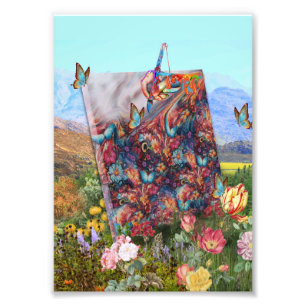 Malerei Fantasy-Blume zum Ausdruck der Natur Fotodruck