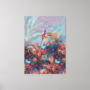 Malerei Fantasy-Blume zum Ausdruck der Natur Leinwanddruck