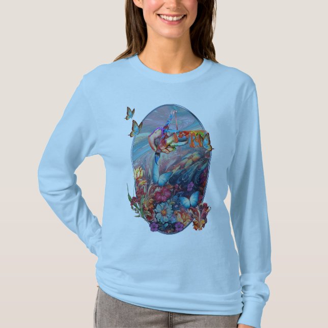 Malerei Fantasy-Blume zum Ausdruck der Natur T-Shirt (Vorderseite)