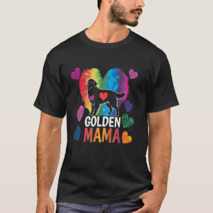 Malerei Farben Golden Mama - Golden Retriever Mam T-Shirt