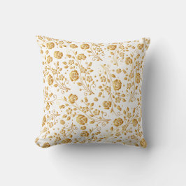 Malerei Gold Floral Muster Kissen