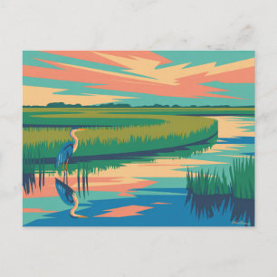 Malerei im Nationalpark Everglades Postkarte