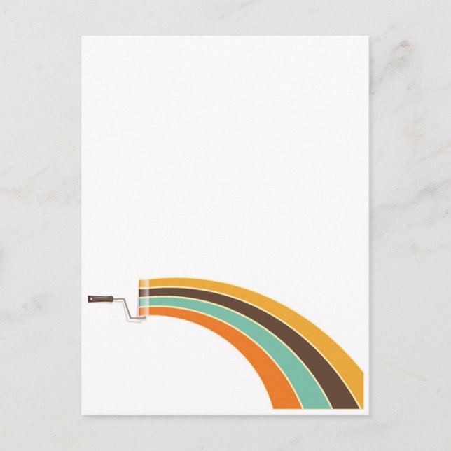 Malerei in Retrofarben Postkarte (Vorderseite)