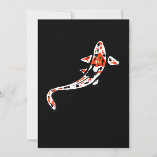 Malerei  Koi Carp Minimal Art Painting Meditation Feiertagskarte