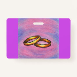 Malerei Kunst goldenes Paar Hochzeitsringe Liebe Ausweis