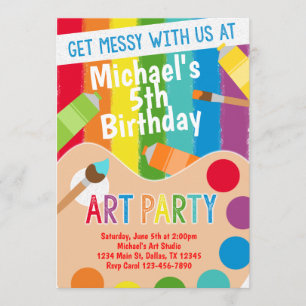 Malerei-Kunst-Party-Geburtstags-Einladung laden Einladung