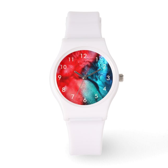 Malerei, Kunst, Unisex Zwei-Tone-Armband-Uhr Armbanduhr (Vorderseite)