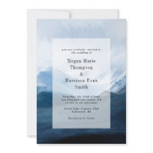 Malerei-Landschaft Hochzeitseinladung Berge