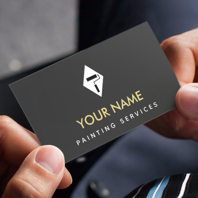 Malerei Maler Eleganter Klassischer Pinsel Minimal Visitenkarte (Von Creator hochgeladen)
