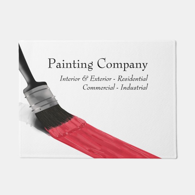 Malerei Maler Service Company Brush Red Fußmatte (Vorderseite)
