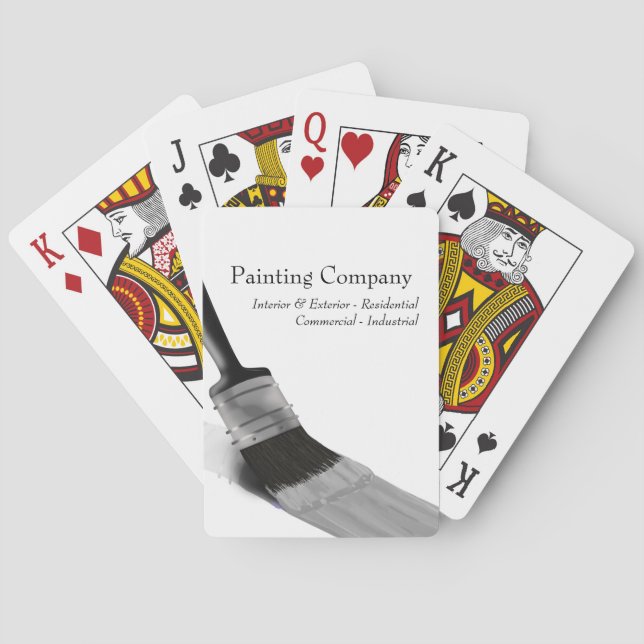 Malerei Maler Service Company Pinselgrau Spielkarten (Rückseite)